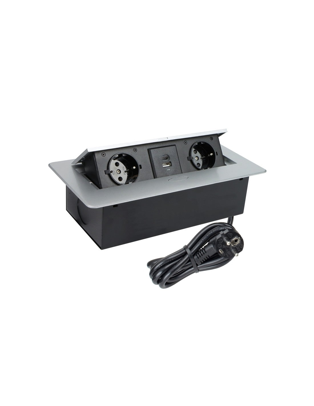 Kombi Box USB com Cabo 3m Alumínio