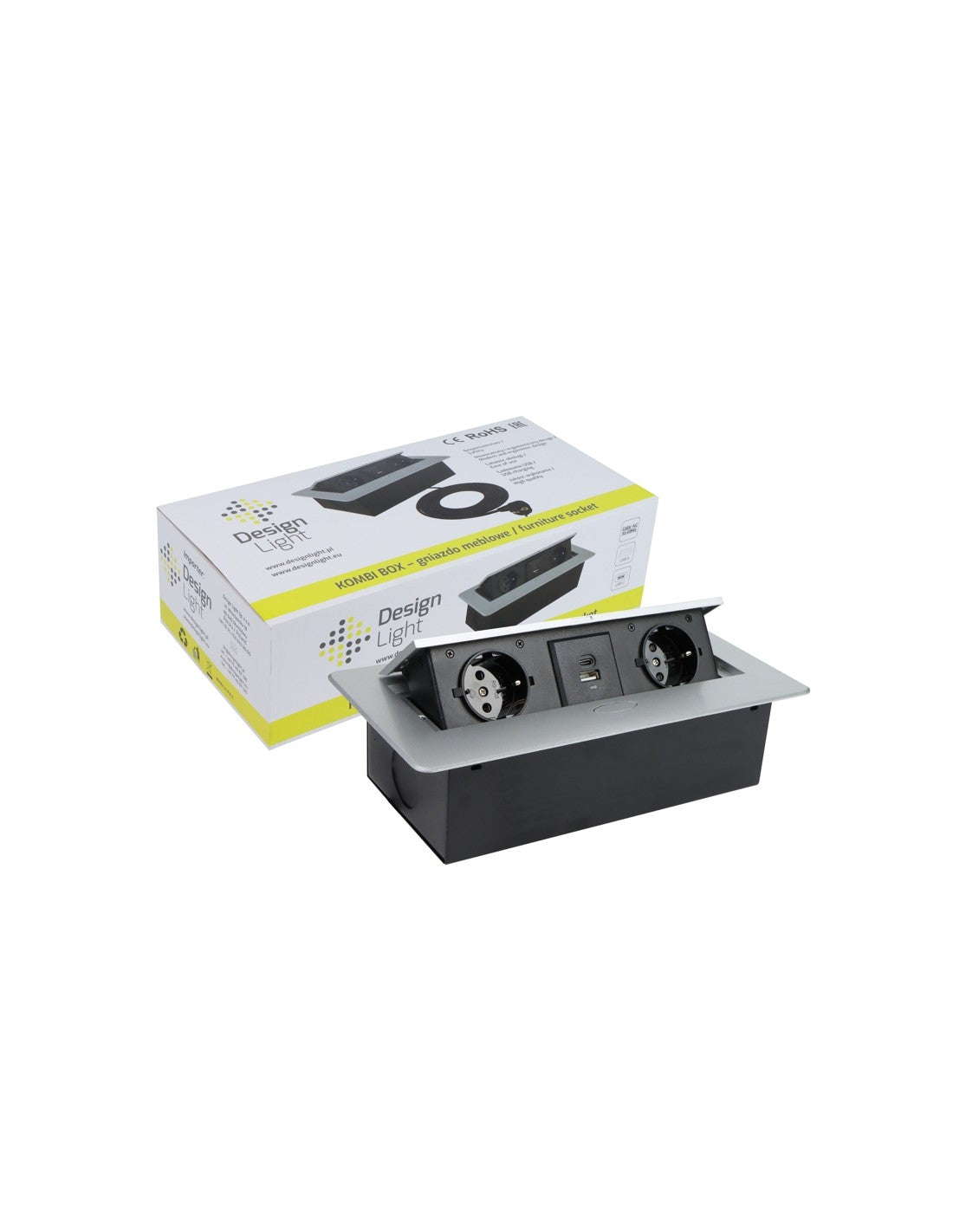 Kombi Box USB com Cabo 3m Alumínio