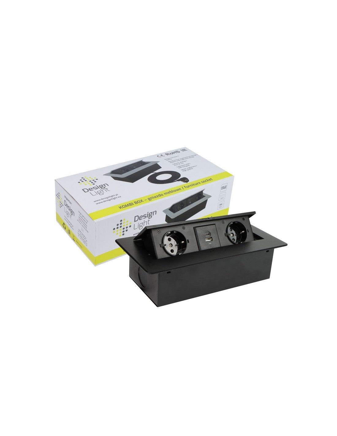 Kombi Box USB com Cabo 3m Preto