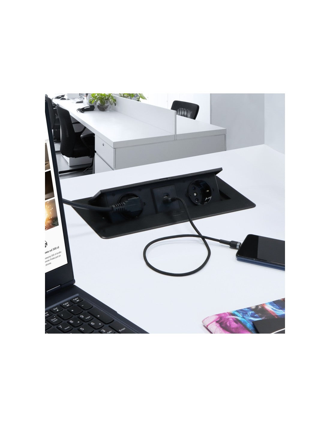 Kombi Box USB com Cabo 3m Preto