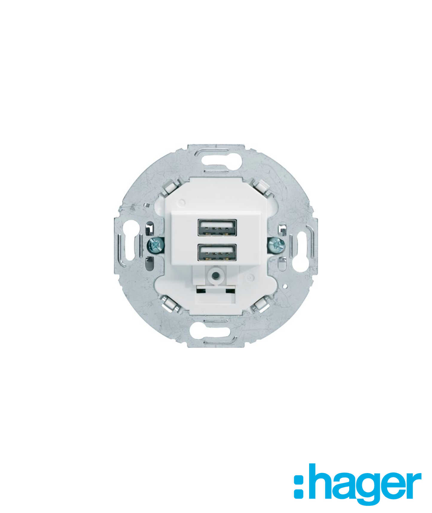 Tomada USB Carregamento 3,0A Redonda Branco