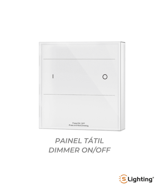 Painel Tátil Dimmer On/Off 1 Zona RF