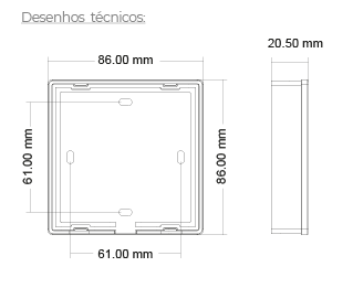 Painel Tátil Dimmer On/Off 1 Zona RF