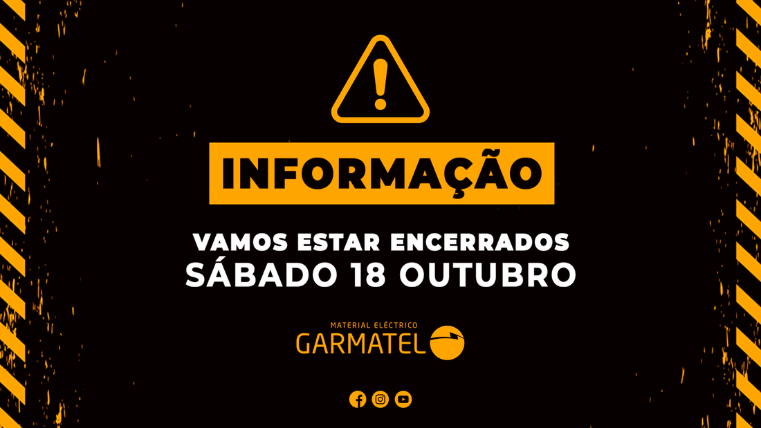 ⚠️ Sábado, 18 de Outubro estaremos encerrados! ⚡