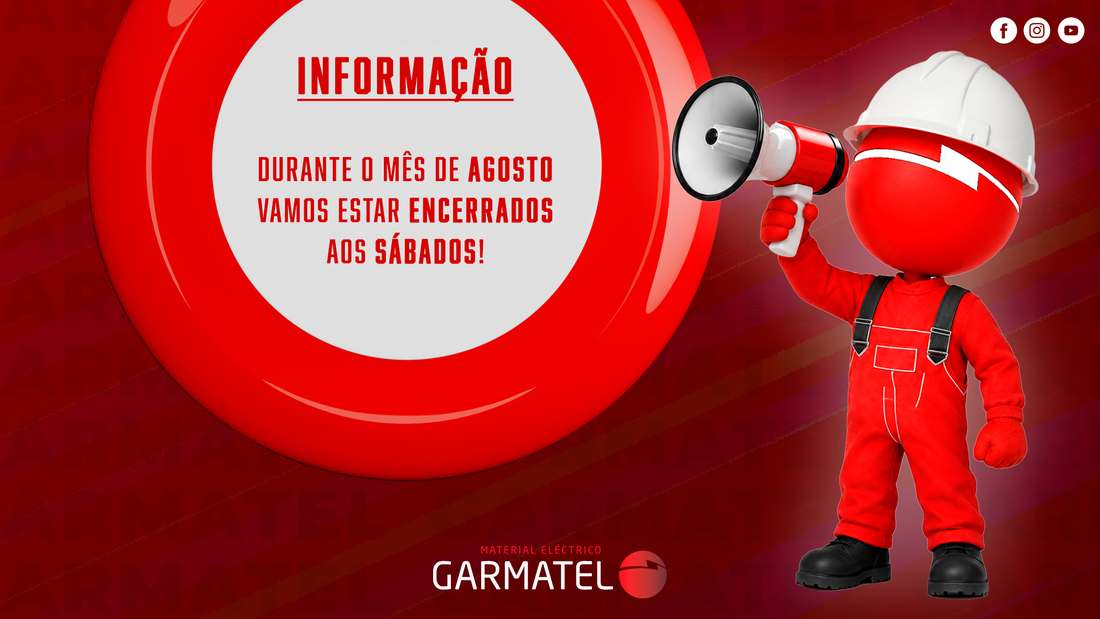 📢Atenção: Em Agosto encerramos aos sábados!