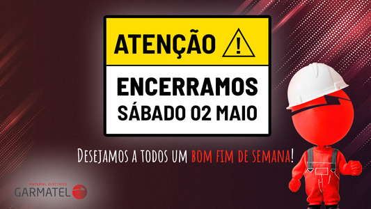 ⚠️ Encerramos sábado dia 2 Maio