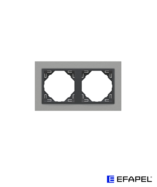 Espelho Duplo Alumina/Gris