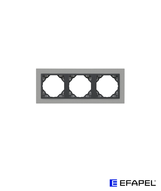 Espelho Triplo Alumina/Gris