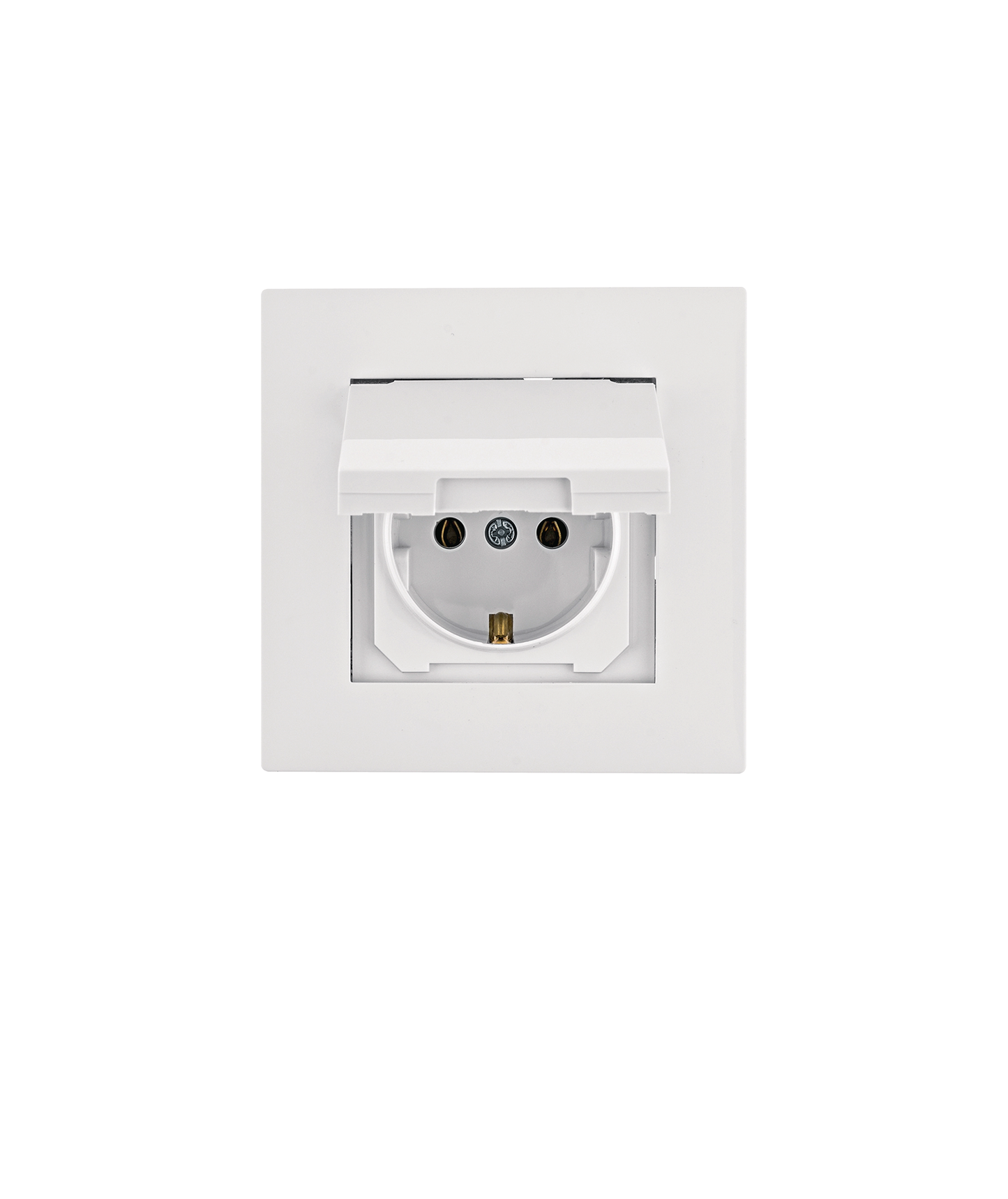Lumina Intense - Tomada Schuko com Tampa + Quadro Branco