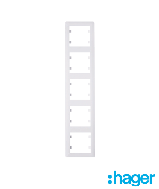 Lumina - Quadro Quíntuplo Vertical Branco