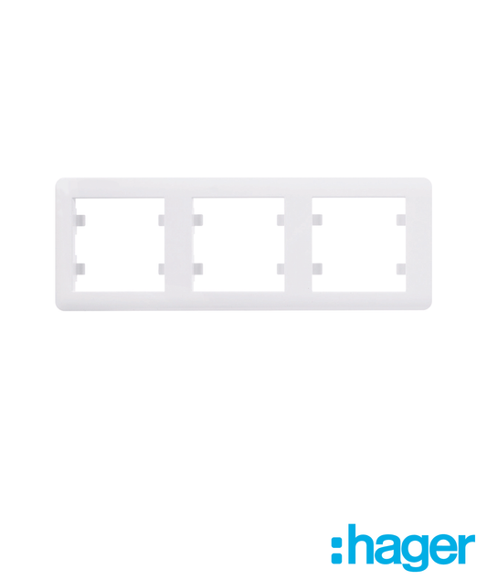 Lumina - Quadro Triplo Horizontal Branco