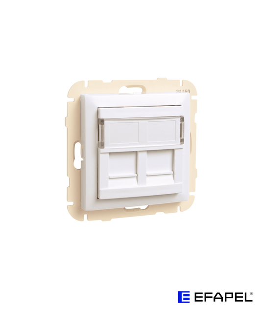 Aro com Módulo Duplo para Conetores RJ45