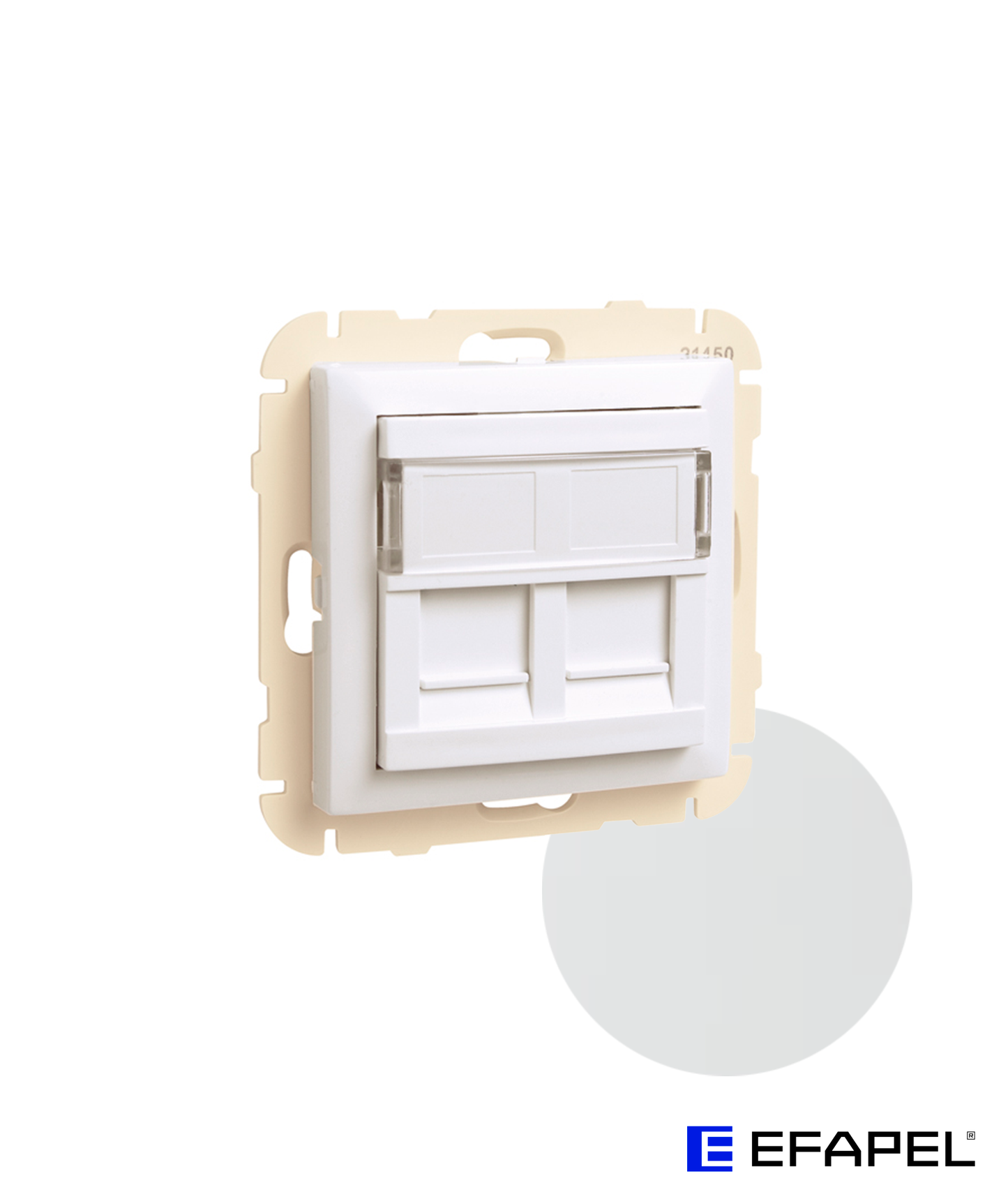 Aro com Módulo Duplo para Conetores RJ45
