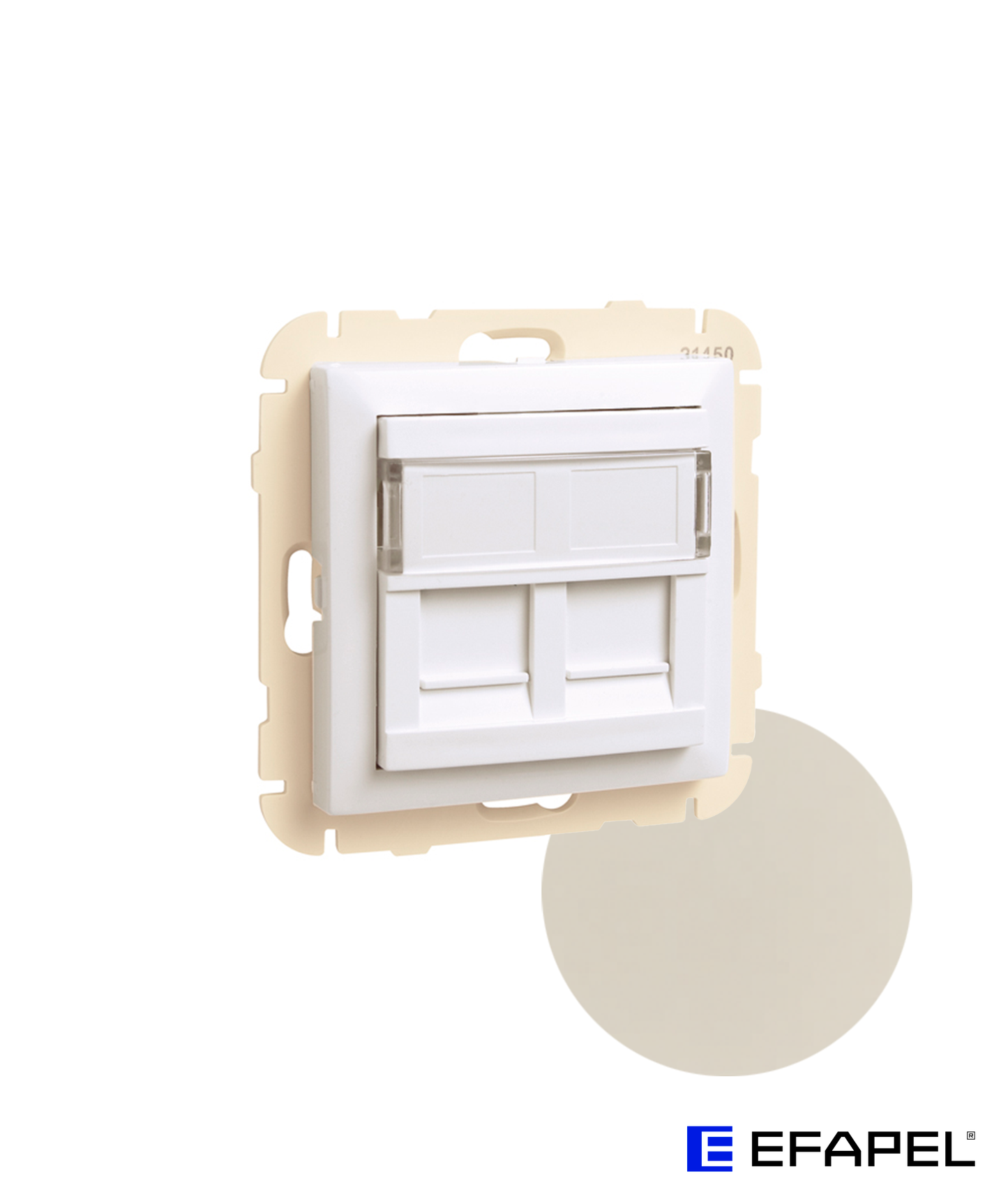 Aro com Módulo Duplo para Conetores RJ45