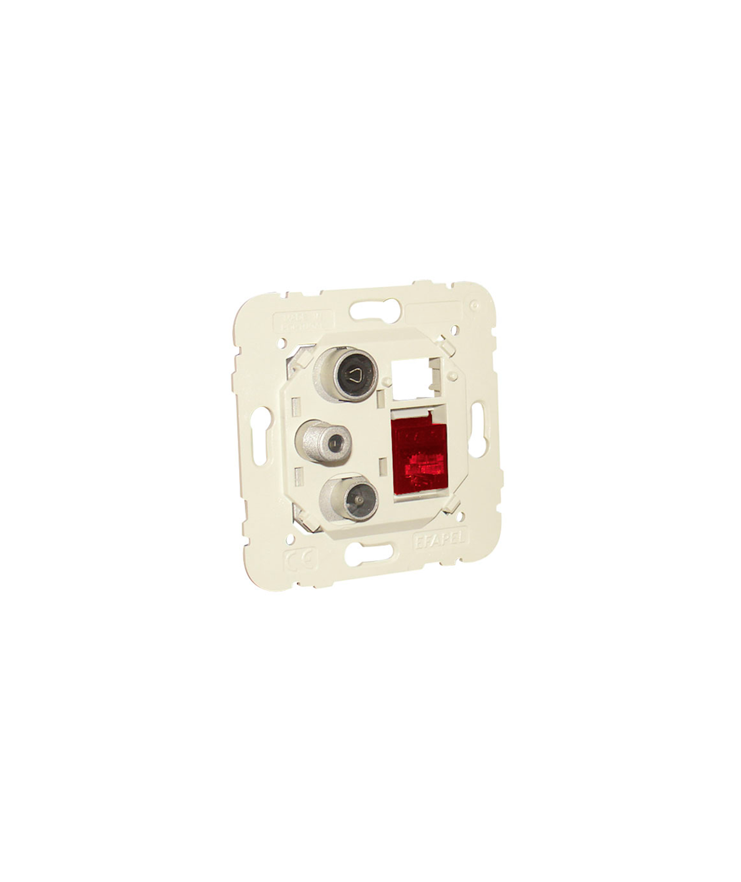 Tomada Mista R - TV - SAT - RJ45 Cat. 6 UTP Estrela