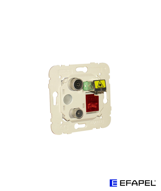 Tomada Mista R - TV - RJ45 Cat. 6 UTP - FO SC-APC Estrela