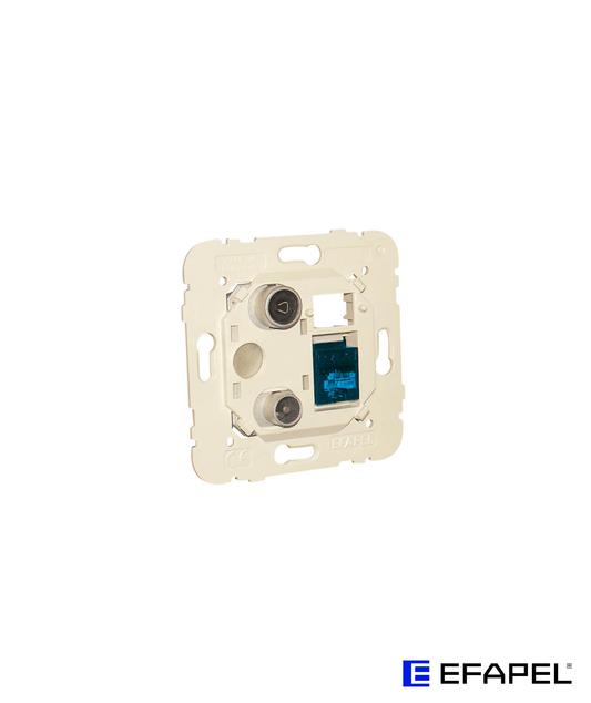 Tomada Mista R - TV - RJ45 Cat. 6A UTP Estrela