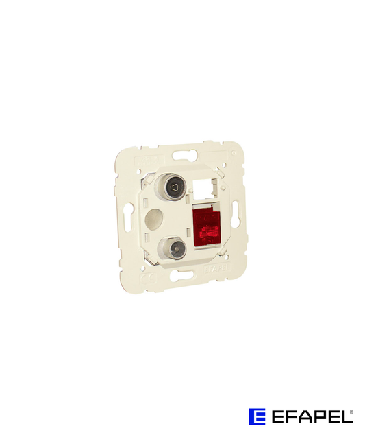 Tomada Mista R - TV - RJ45 Cat. 6 UTP Estrela