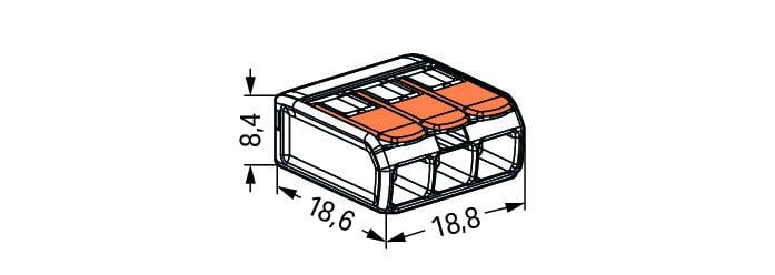 Conjunto 10 Ligadores Wago para 3 Condutores (0,2mm² a 4mm²)