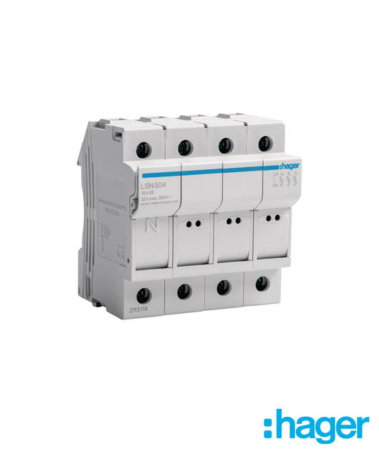 Corta-Circuitos 3P+N 32A 400V L38 4 Módulos