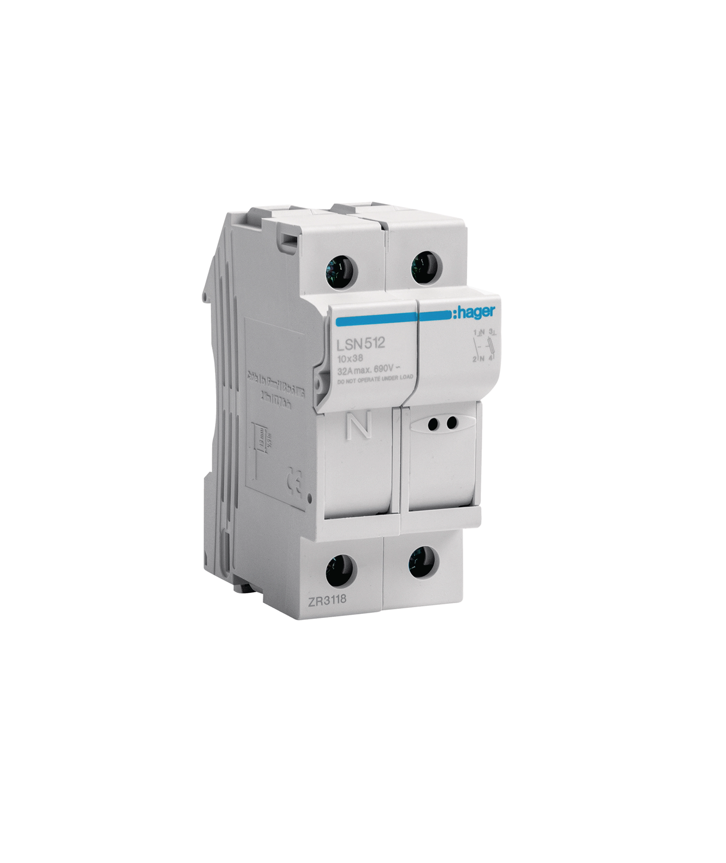 Corta-Circuitos 1P+N 32A 400V L38 2 Módulos