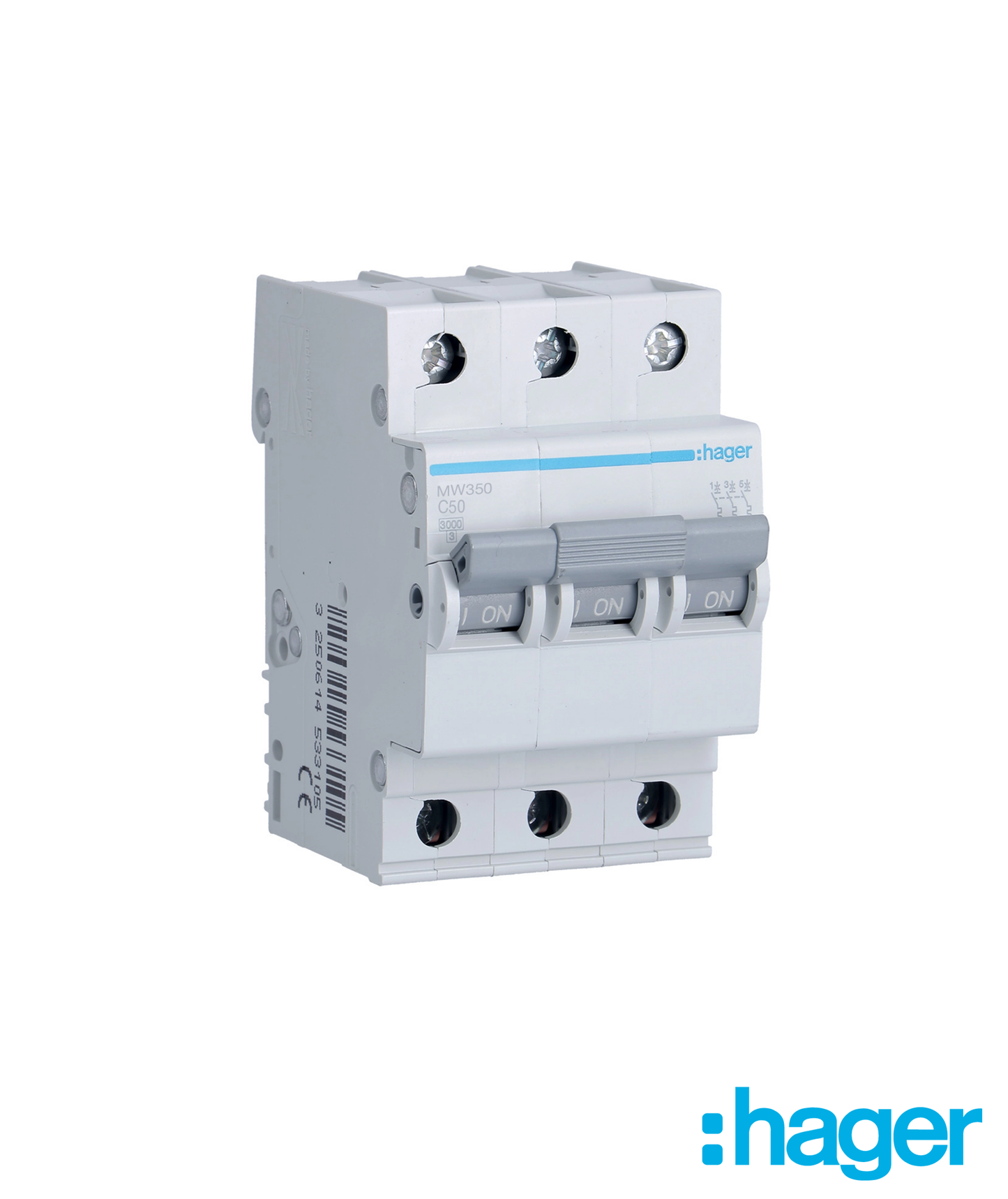 Disjuntor 3P 50A C 3kA 3 Módulos