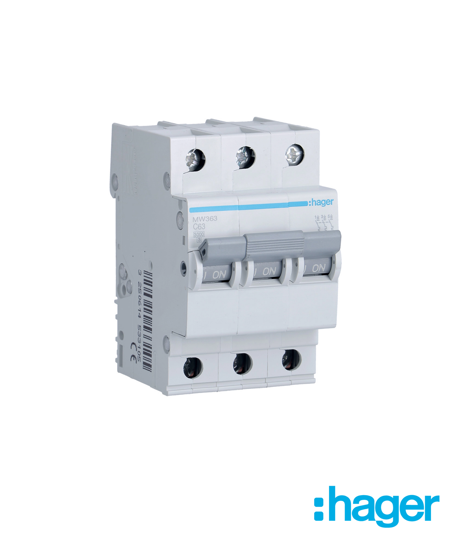 Disjuntor 3P 63A C 3kA 3 Módulos