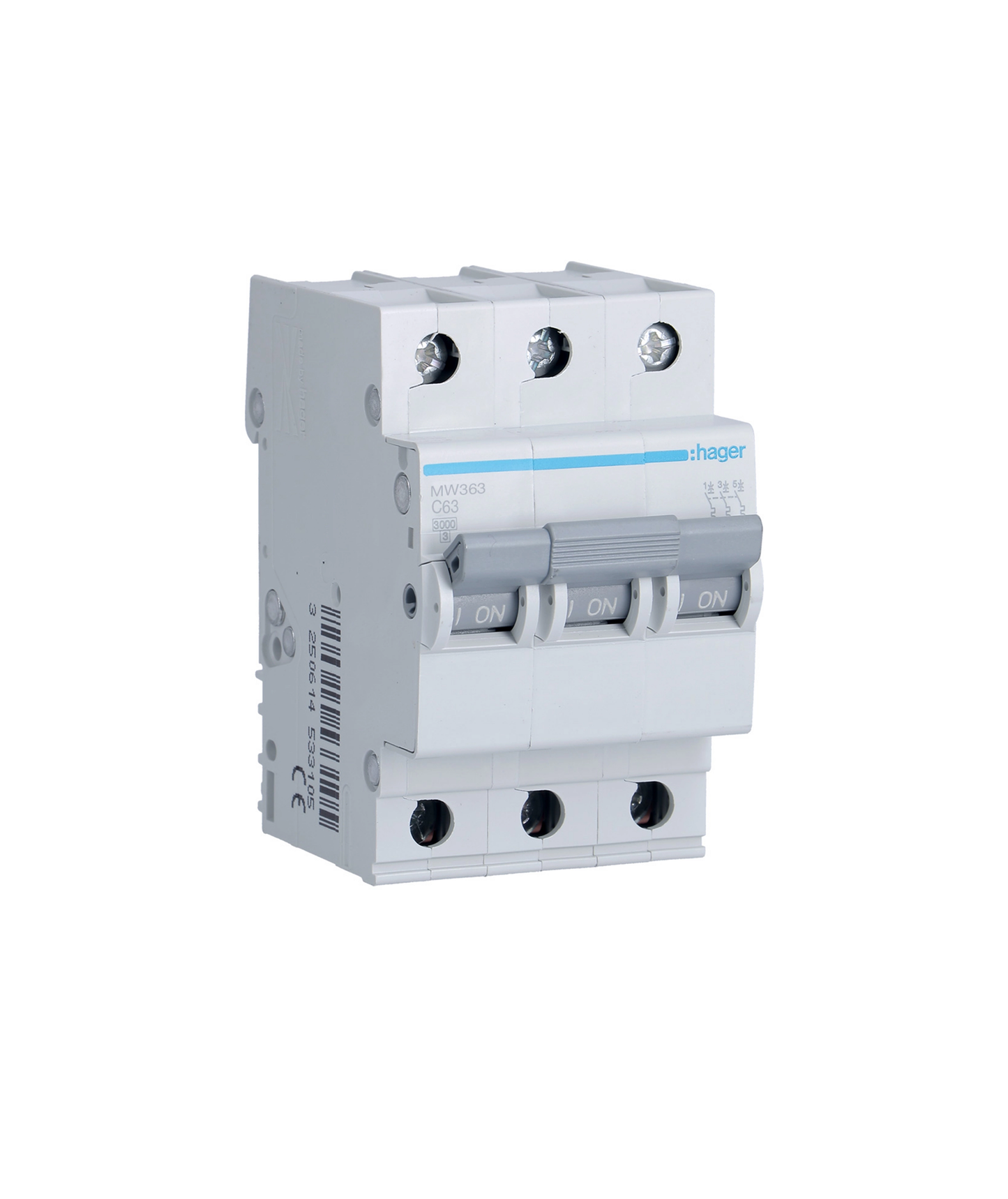 Disjuntor 3P 63A C 3kA 3 Módulos