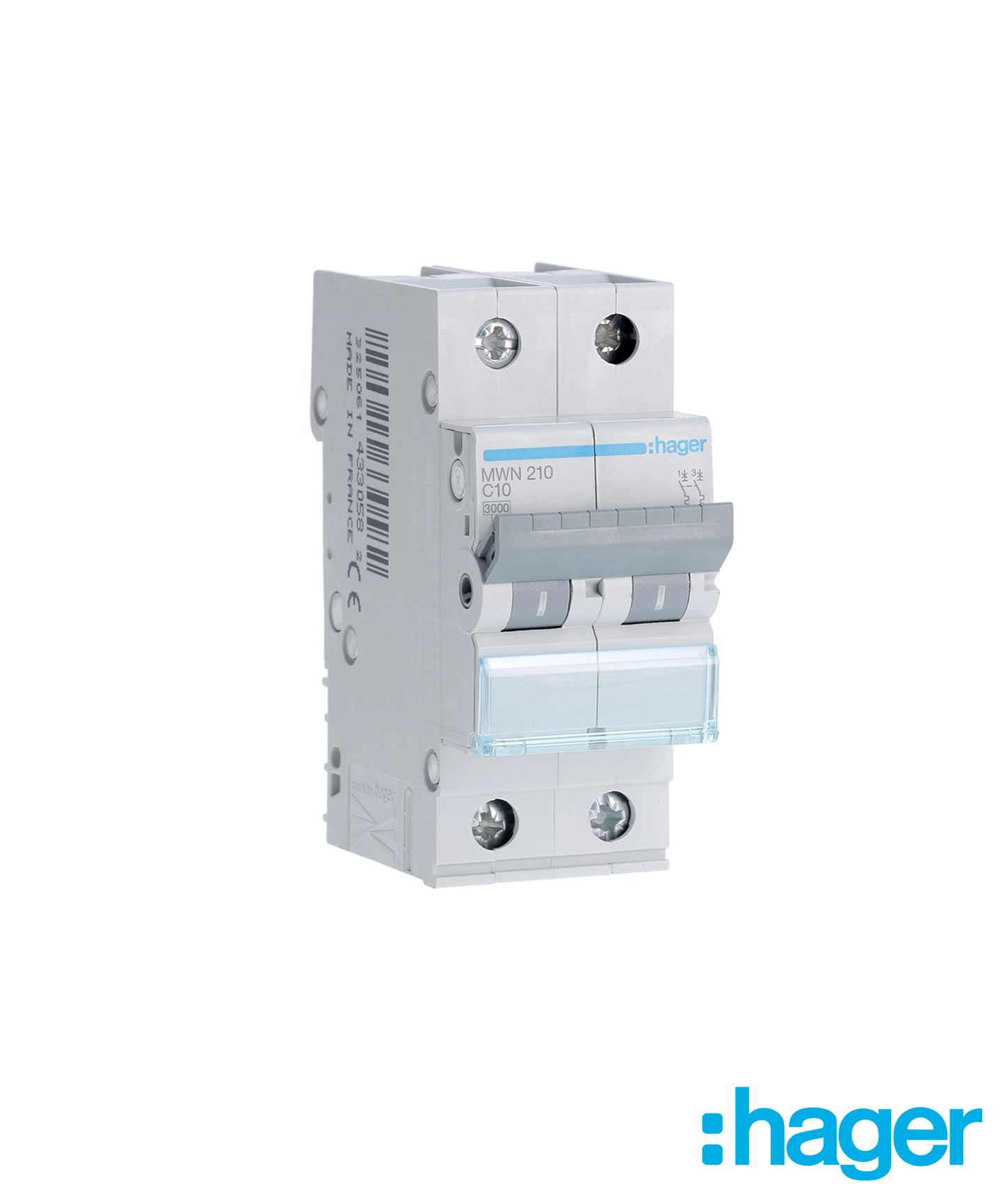 Disjuntor 2P 10A C 3kA 2 Módulos
