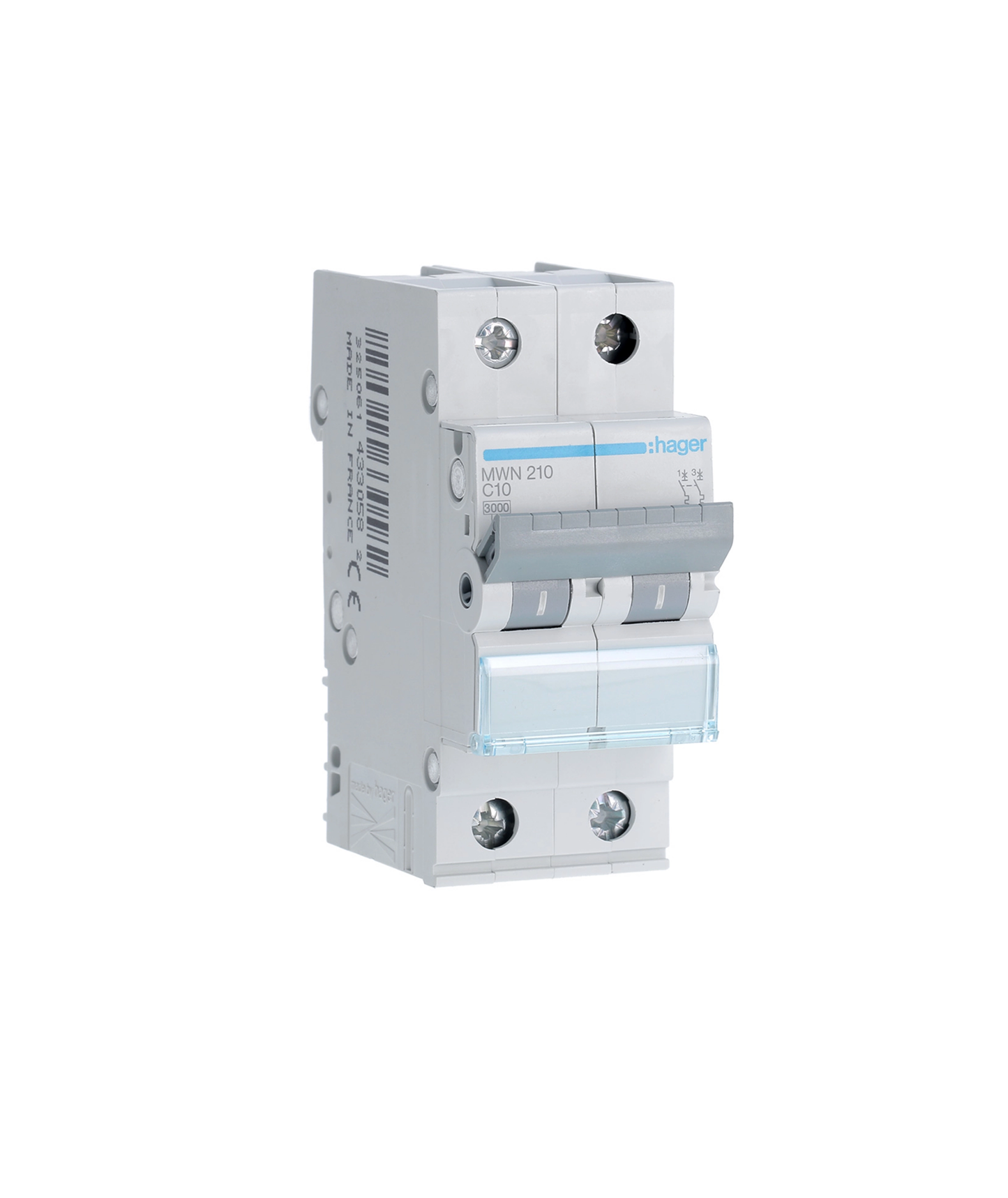 Disjuntor 2P 10A C 3kA 2 Módulos