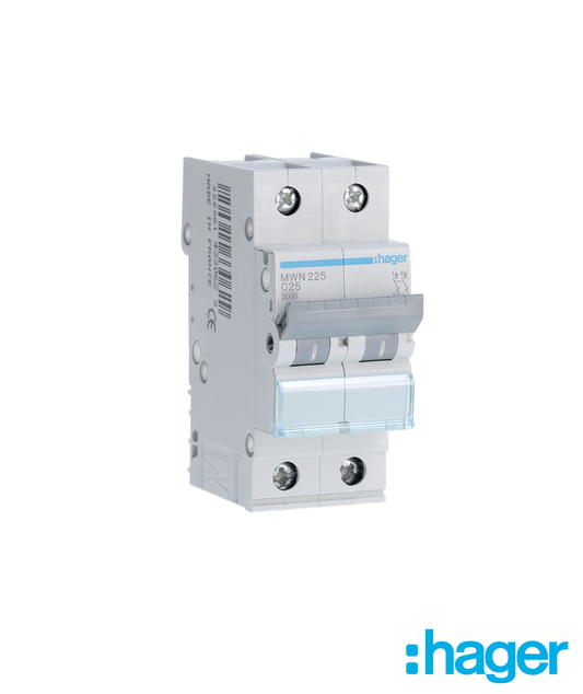 Disjuntor 2P 25A C 3kA 2 Módulos