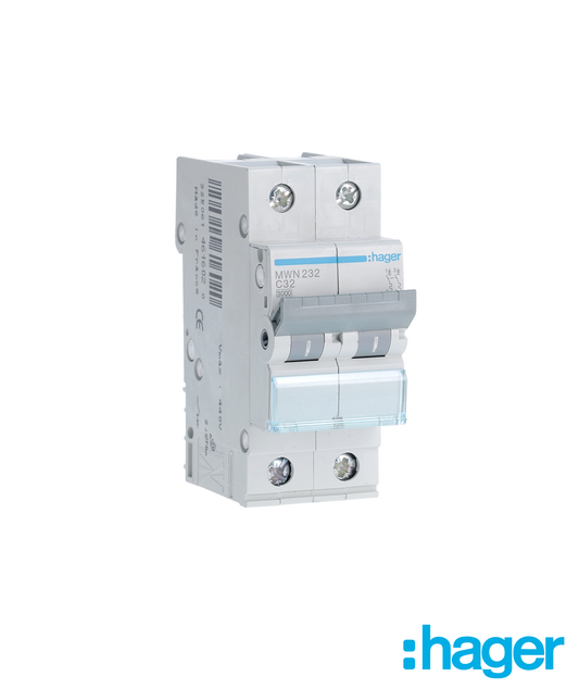 Disjuntor 2P 32A C 3kA 2 Módulos