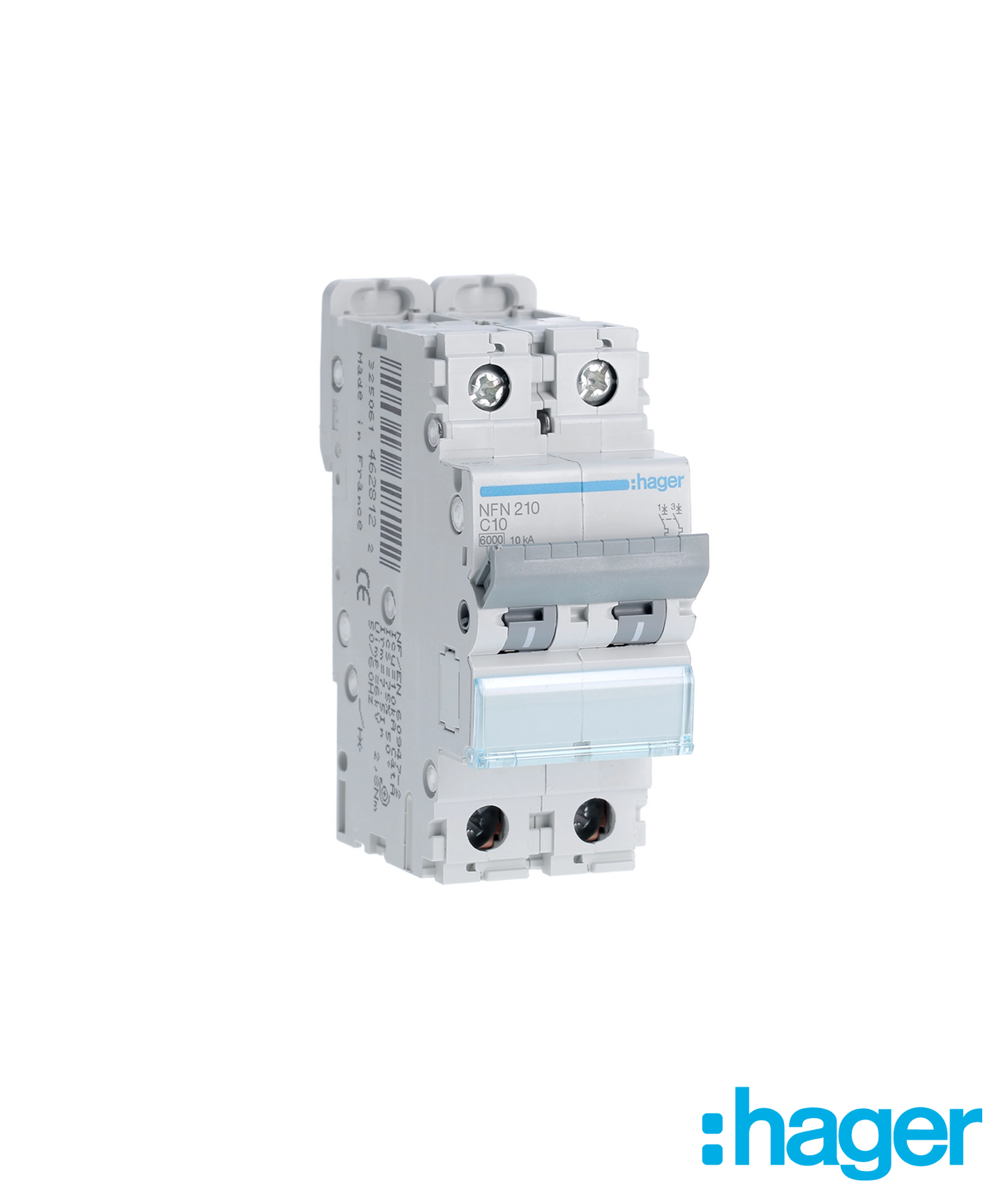 Disjuntor 2P 10A C 6/10kA 2 Módulos
