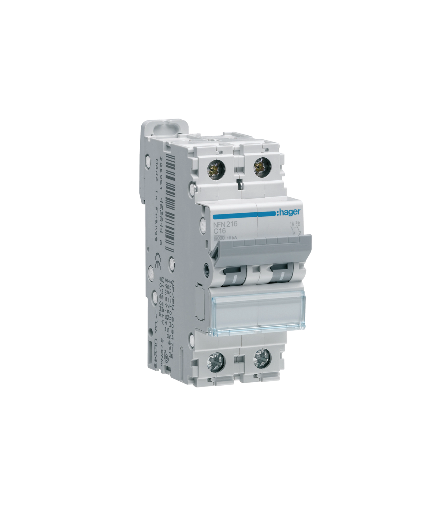 Disjuntor 2P 16A C 6/10kA 2 Módulos