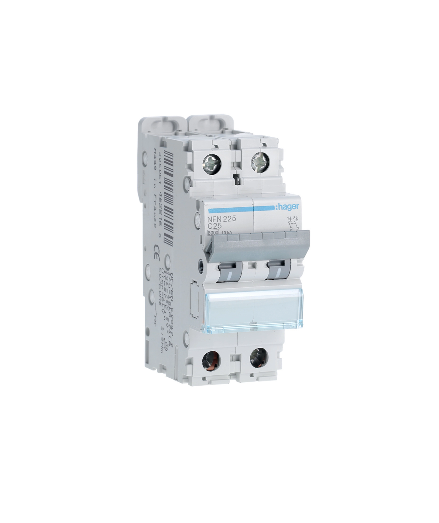 Disjuntor 2P 25A C 6/10kA 2 Módulos