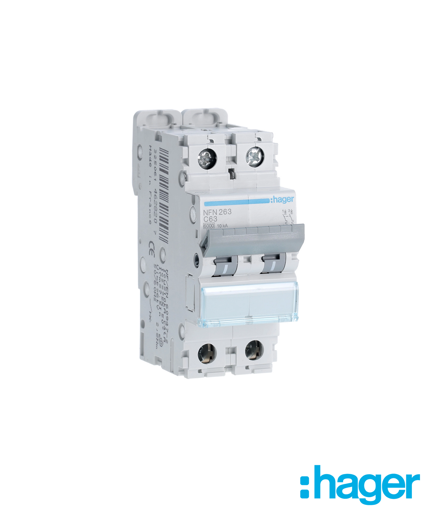 Disjuntor 2P 63A C 6/10kA 2 Módulos