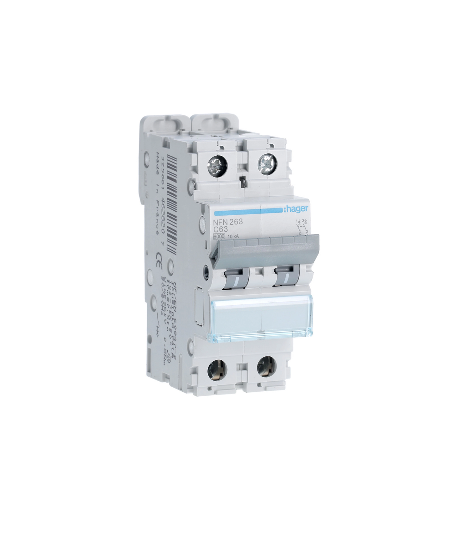 Disjuntor 2P 63A C 6/10kA 2 Módulos