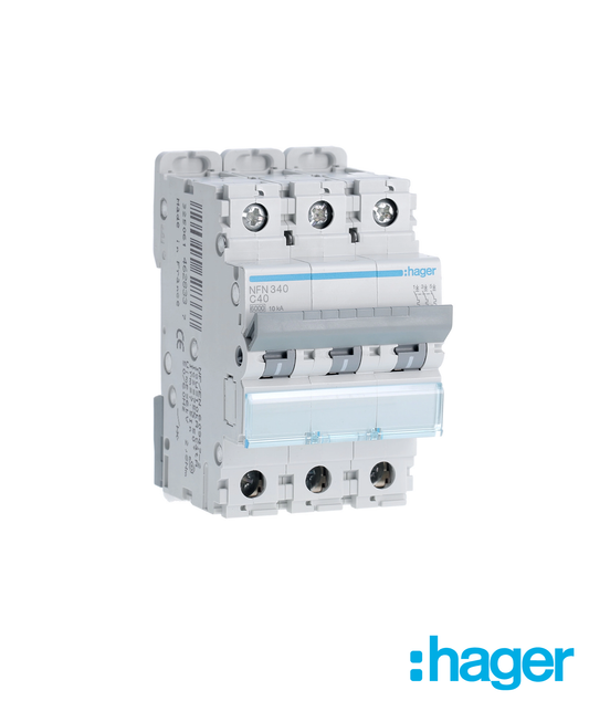 Disjuntor 3P 40A C 6/10kA 3 Módulos