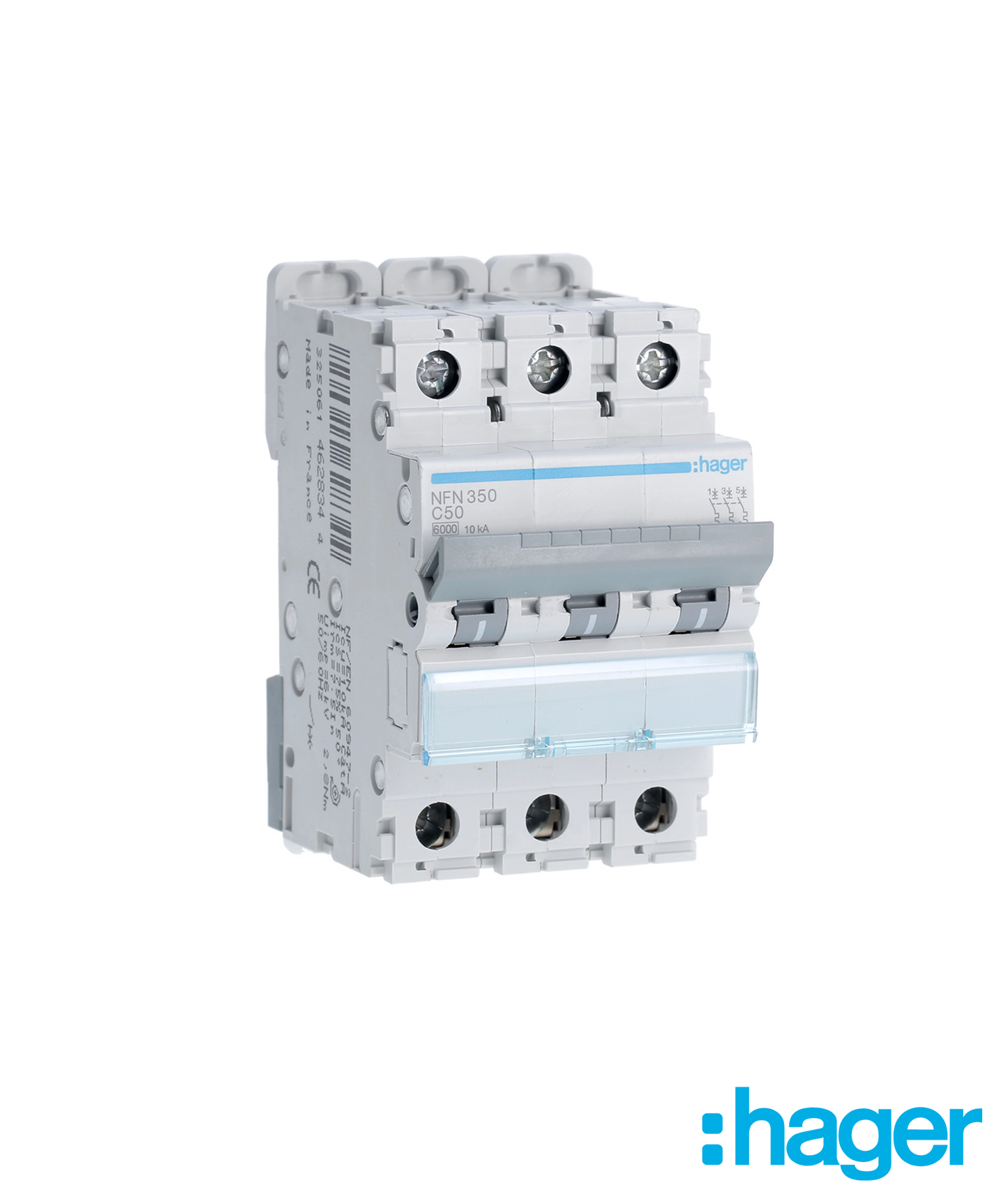 Disjuntor 3P 50A C 6/10kA 3 Módulos