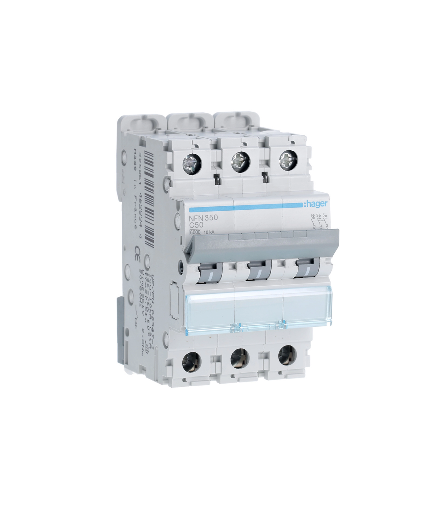 Disjuntor 3P 50A C 6/10kA 3 Módulos