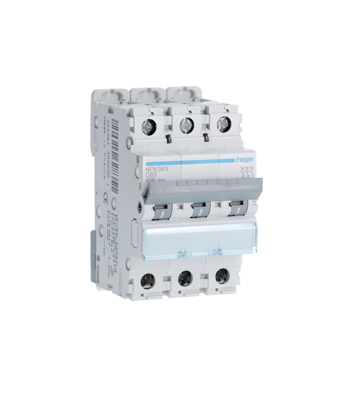 Disjuntor 3P 63A C 6/10kA 3 Módulos
