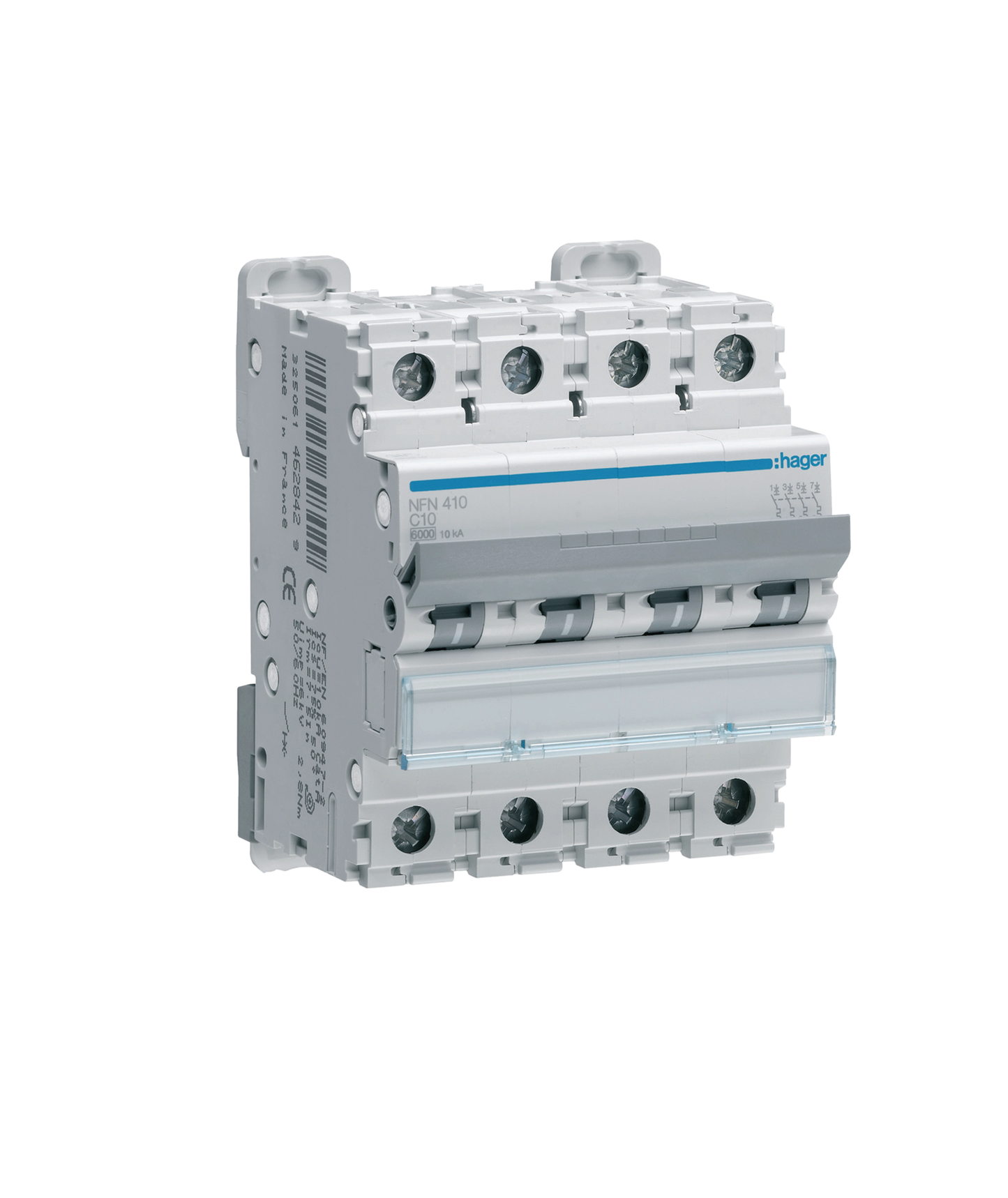 Disjuntor 4P 10A C 6/10kA 4 Módulos