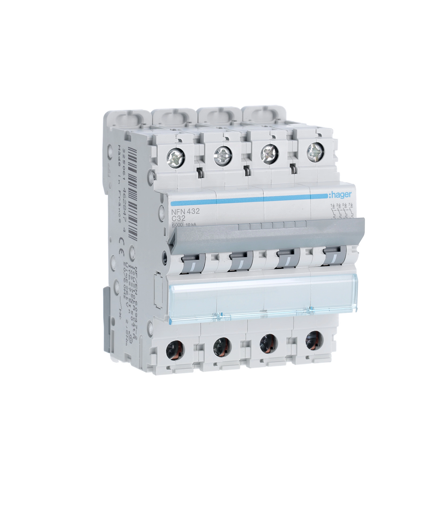 Disjuntor 4P 32A C 6/10kA 4 Módulos