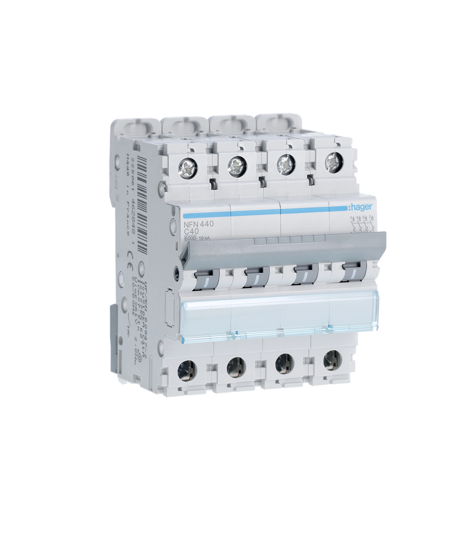 Disjuntor 4P 40A C 6/10kA 4 Módulos