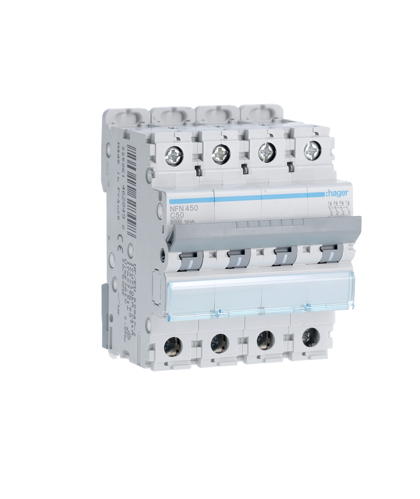 Disjuntor 4P 50A C 6/10kA 4 Módulos