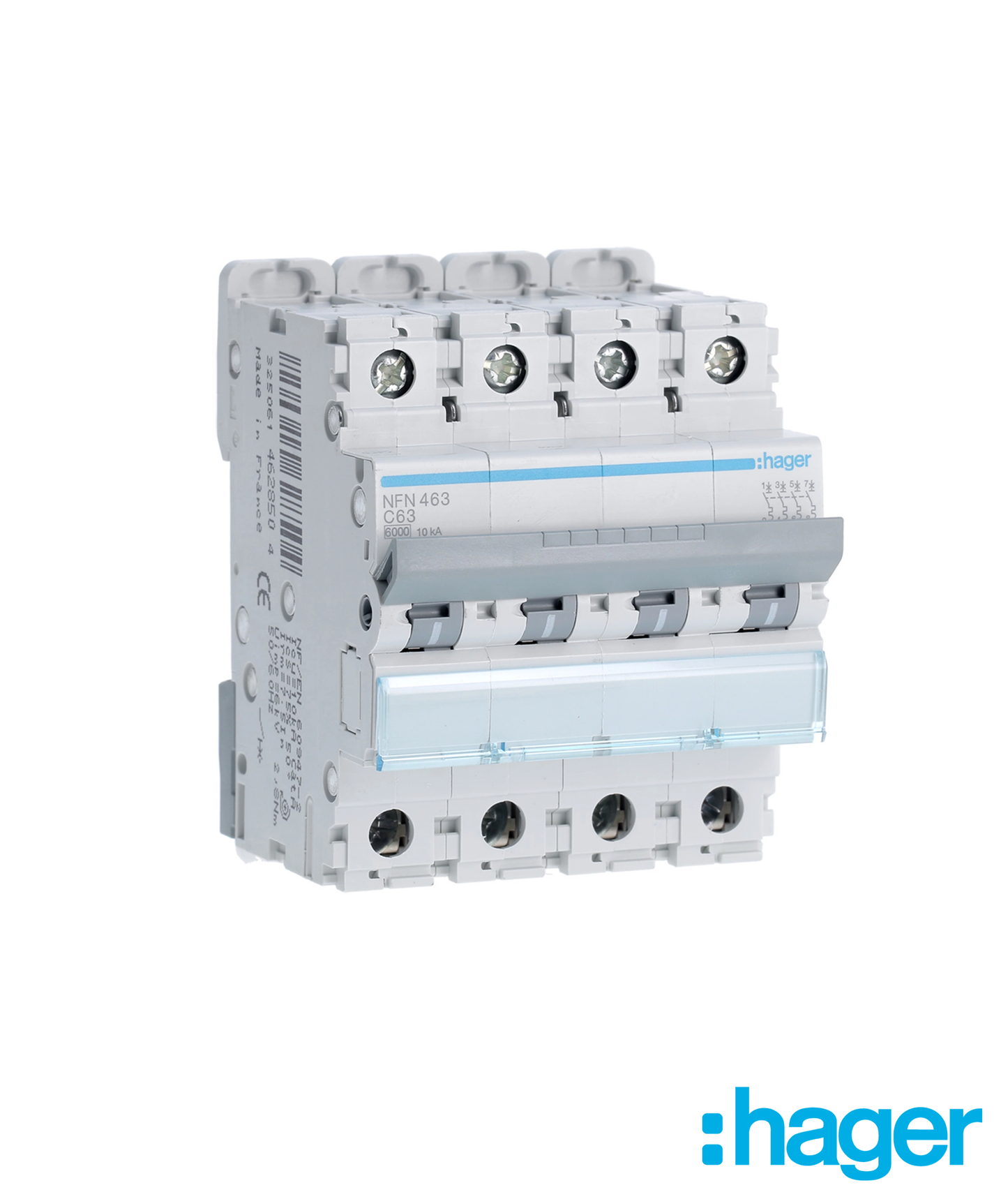Disjuntor 4P 63A C 6/10kA 4 Módulos