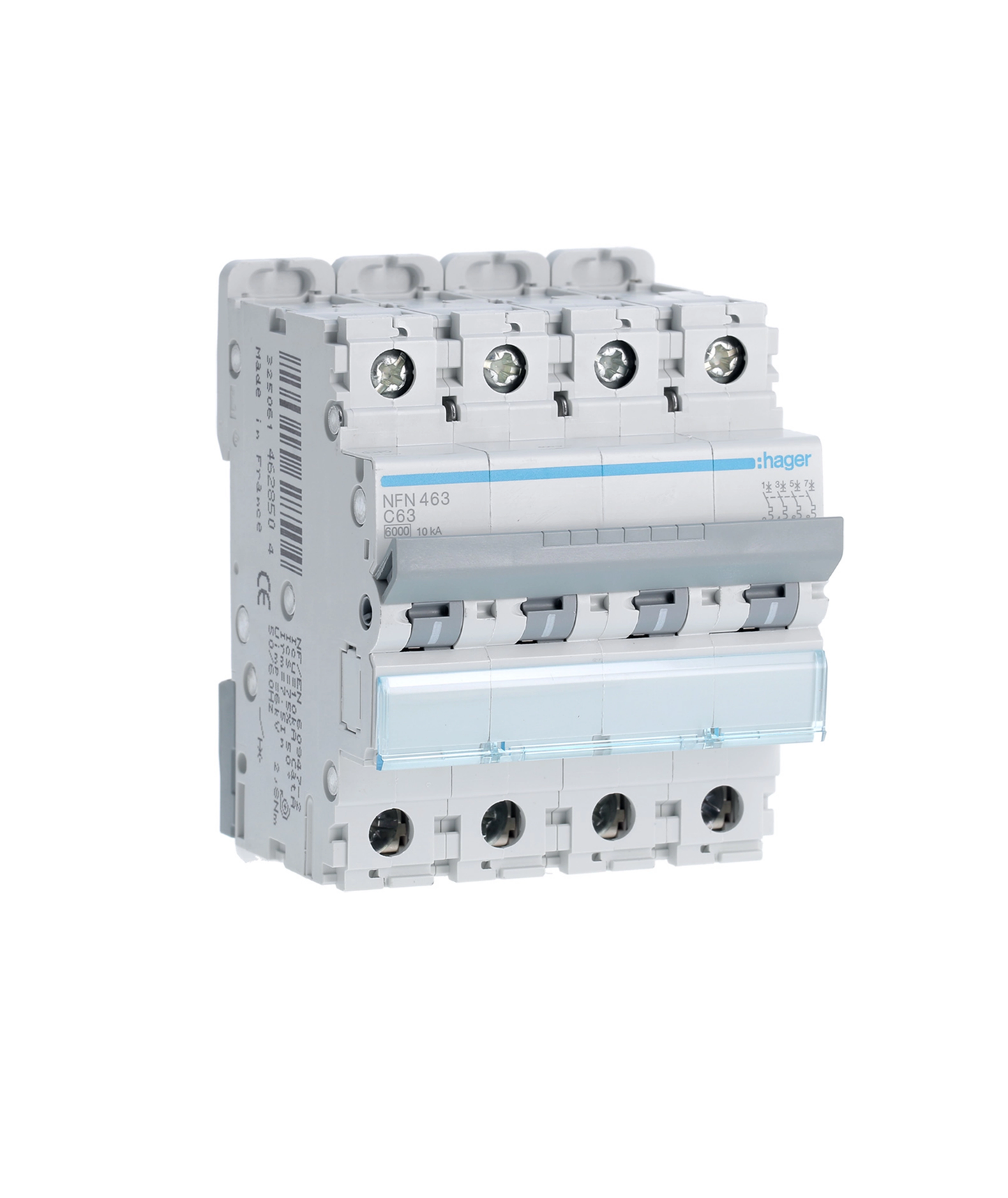 Disjuntor 4P 63A C 6/10kA 4 Módulos