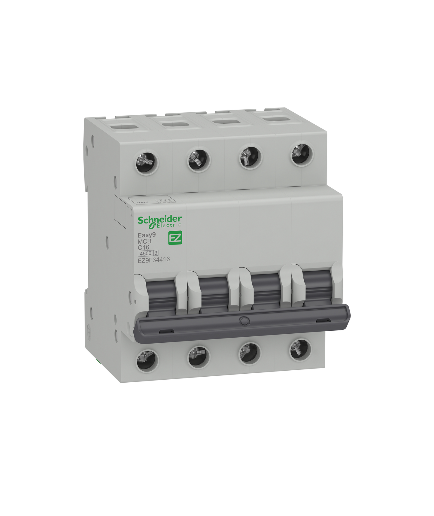 Disjuntor 4P 16A Curva C 4,5KA 230V Easy9