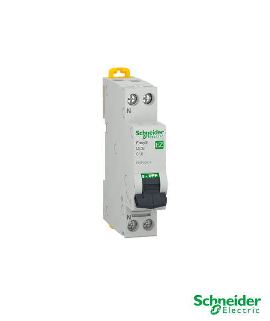 Disjuntor 1P+N 16A Curva C 4,5KA 230V Easy9