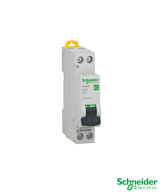 Disjuntor 1P+N 20A Curva C 4,5KA 230V Easy9